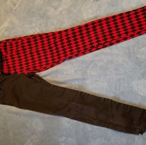 Royal bone's red and black checker jeans
